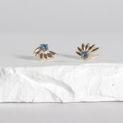 'Flora' Yogo Sapphire Stud Earrings