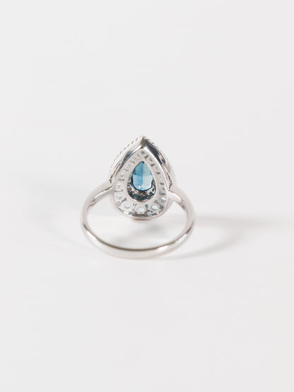 'Cleo' Pear London Blue Topaz