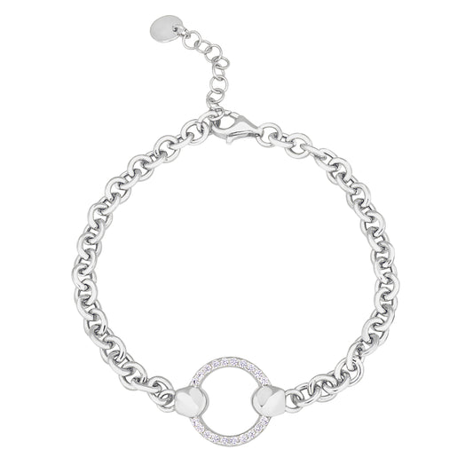 Micro Pavé Cable Link Bracelet