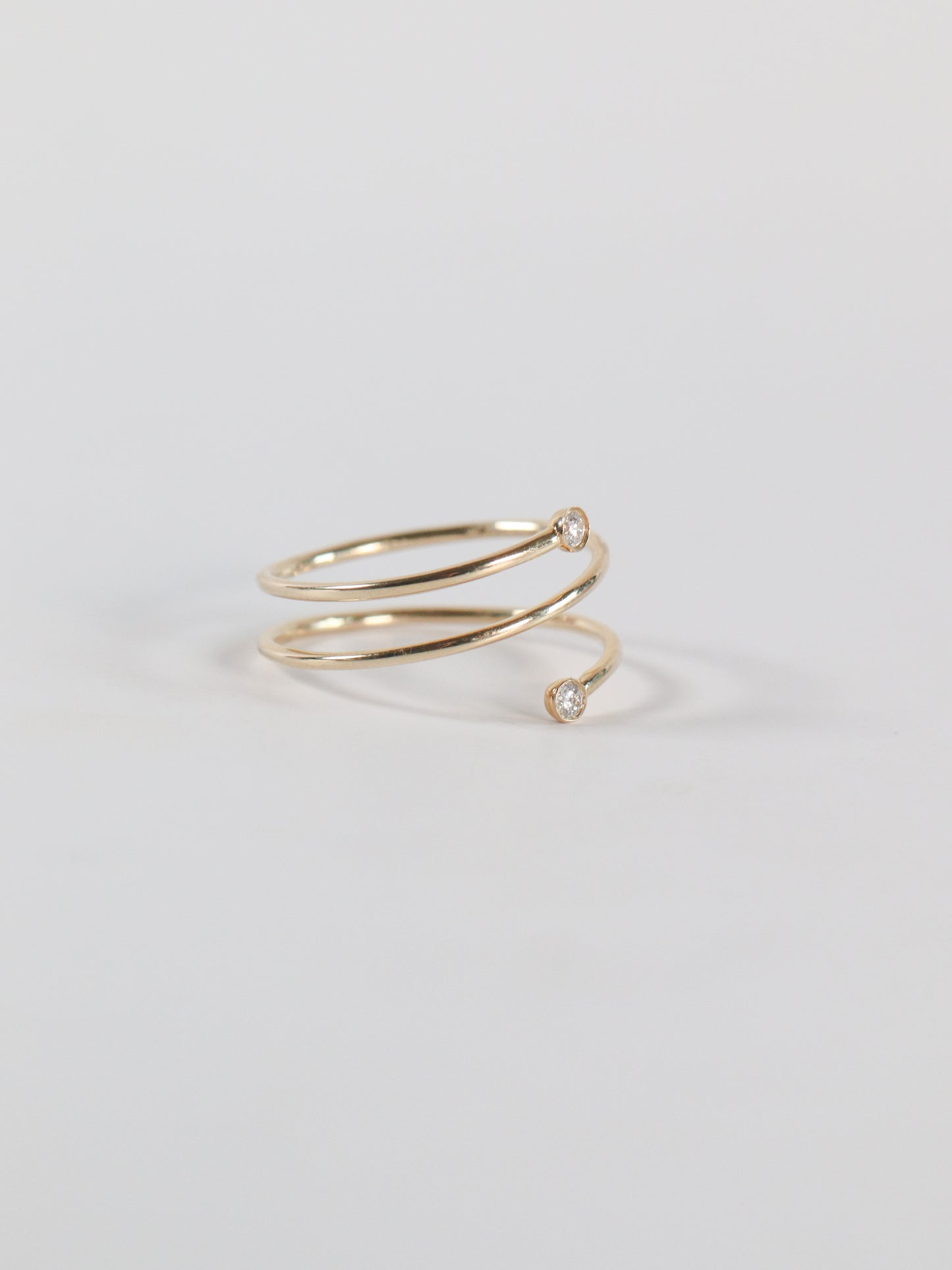 Wrap Around Wire and Diamond Ring