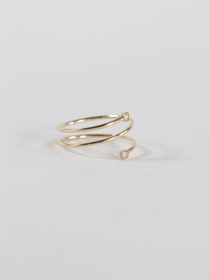 Wrap Around Wire and Diamond Ring