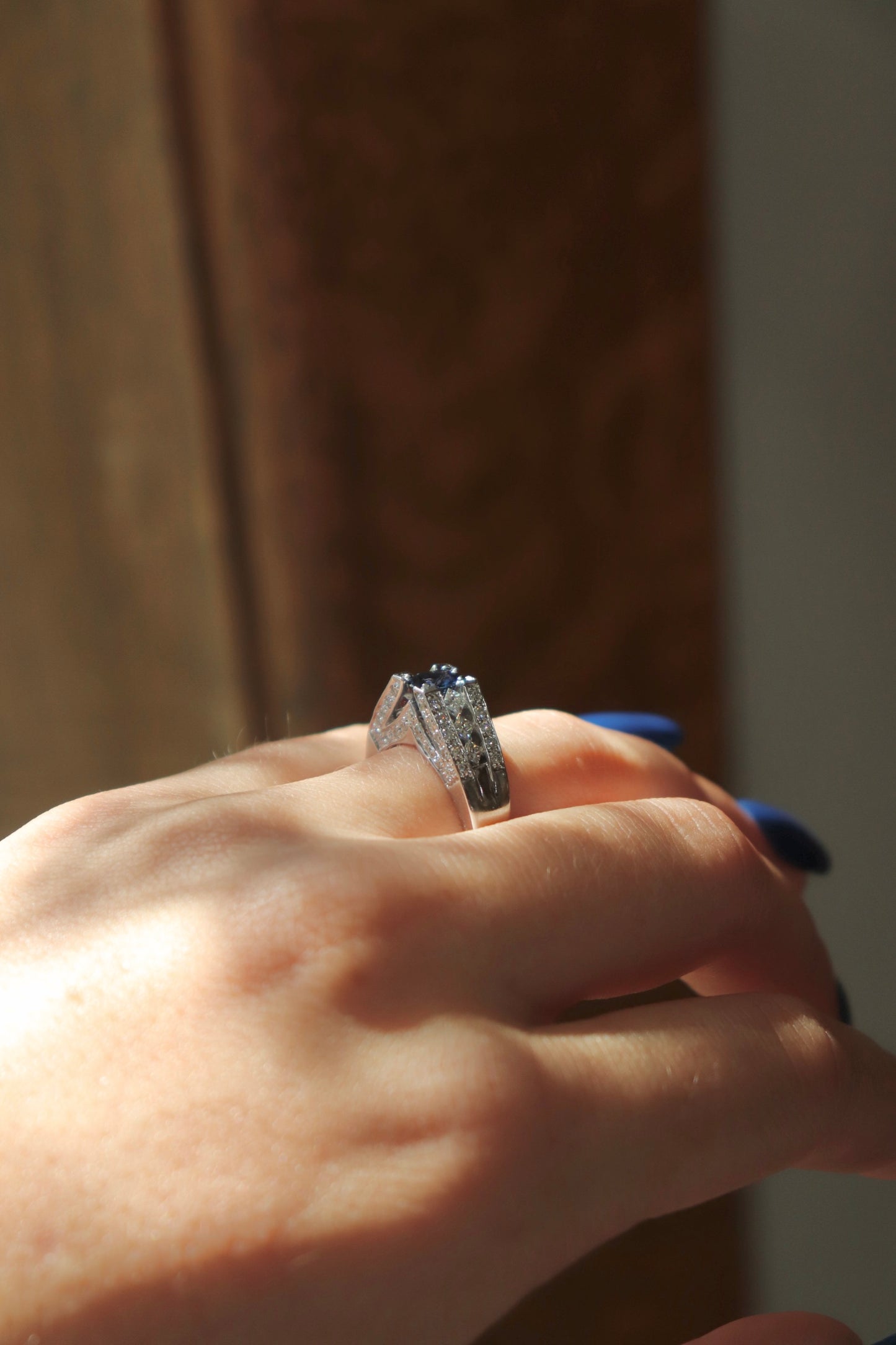 'Evelyn' Yogo Sapphire Ring