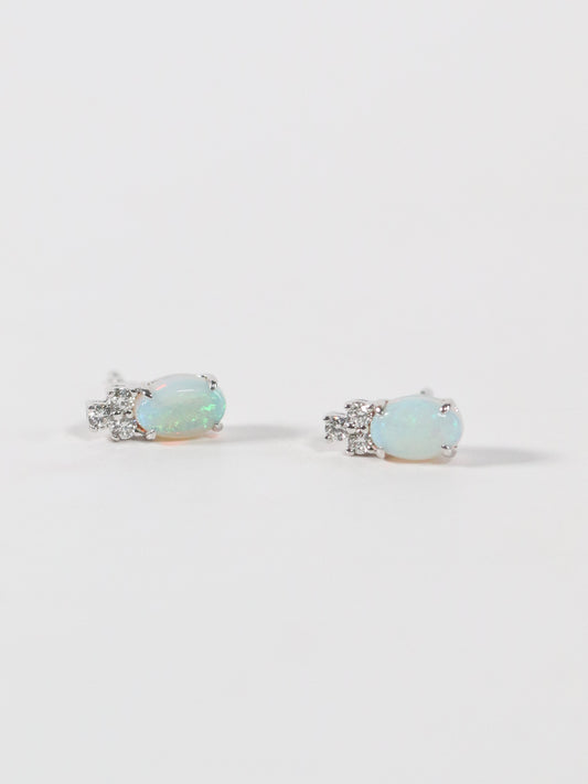 Oval Opal Studs