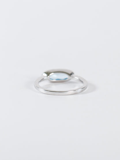 East/West Blue Topaz Ring