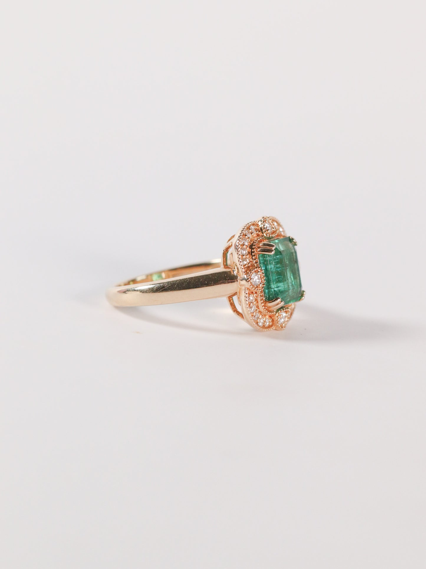 ‘Camille’ - Emerald and Yellow Gold Ring