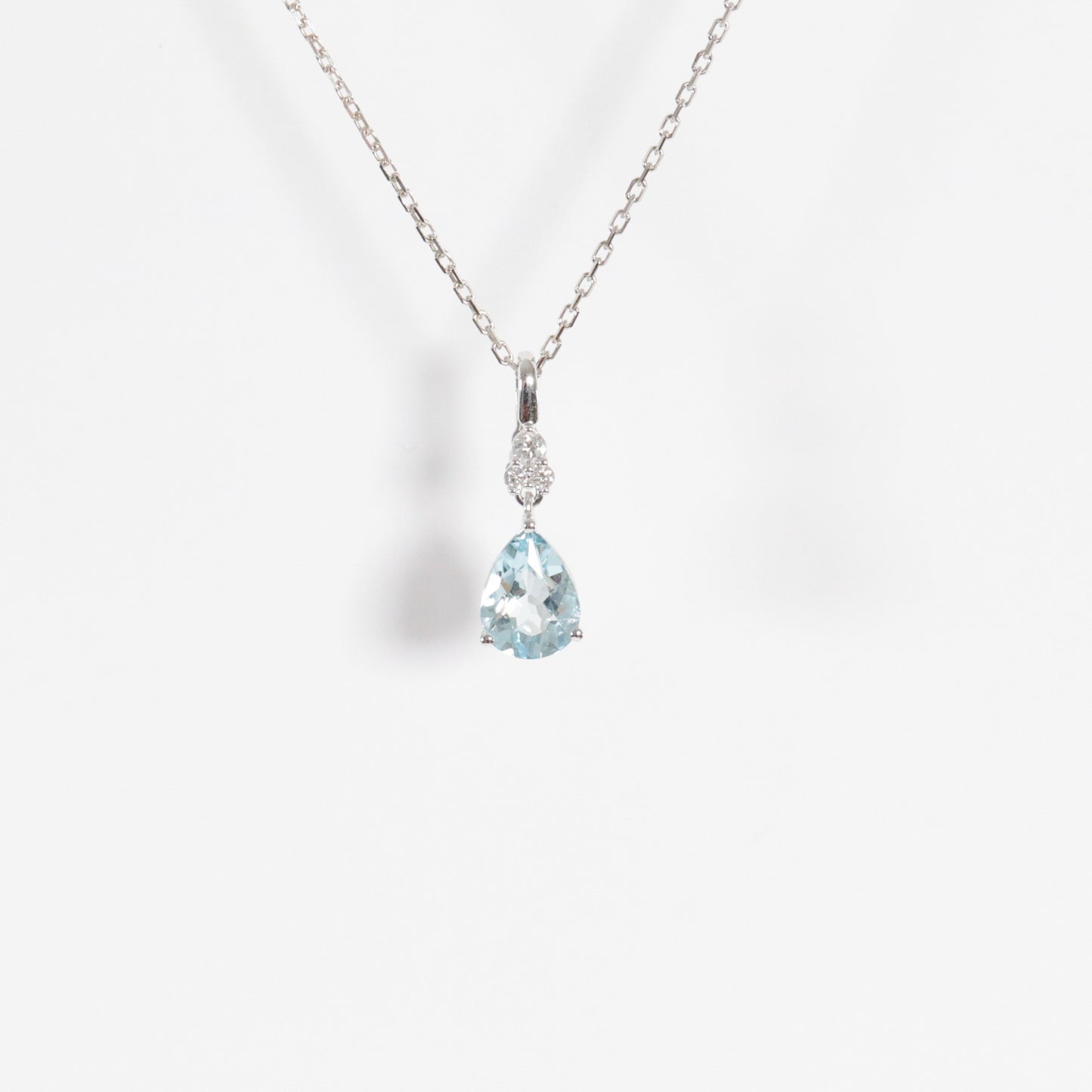 Pear Shaped Aquamarine Necklace