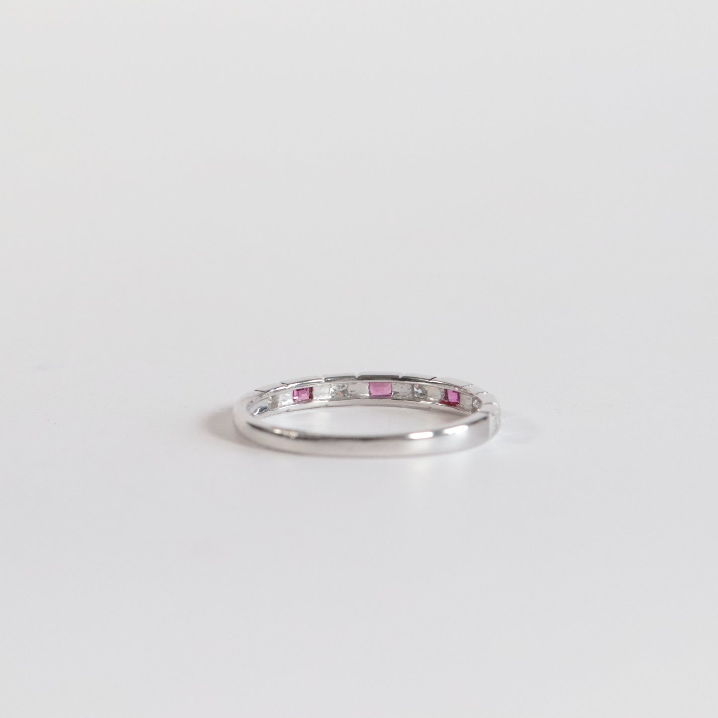 Ruby + Diamond Stackable Band