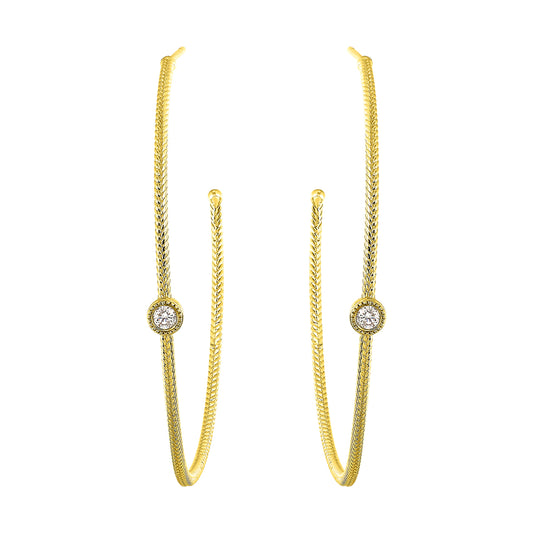 10Kt Yellow Gold Diamond 1/10Ctw Earring