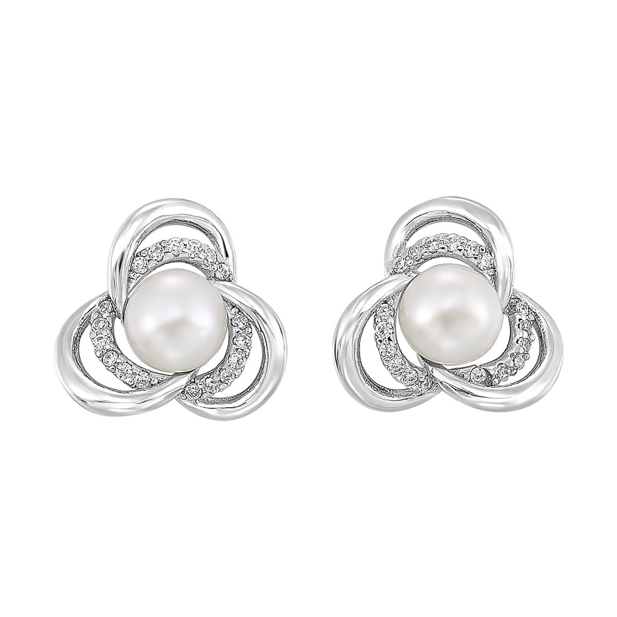 Silver Pearl Earring