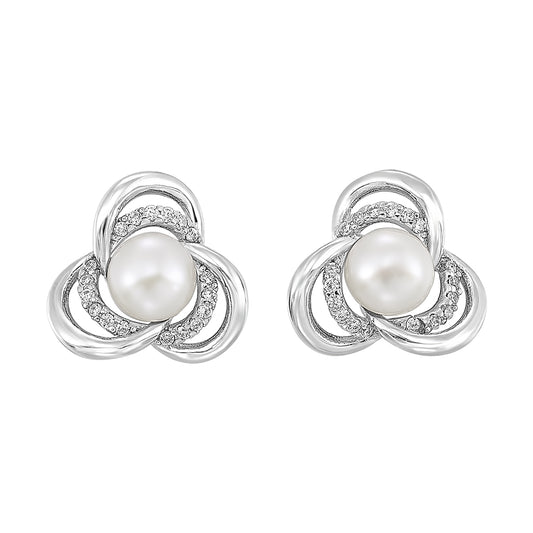 Silver Pearl Earring