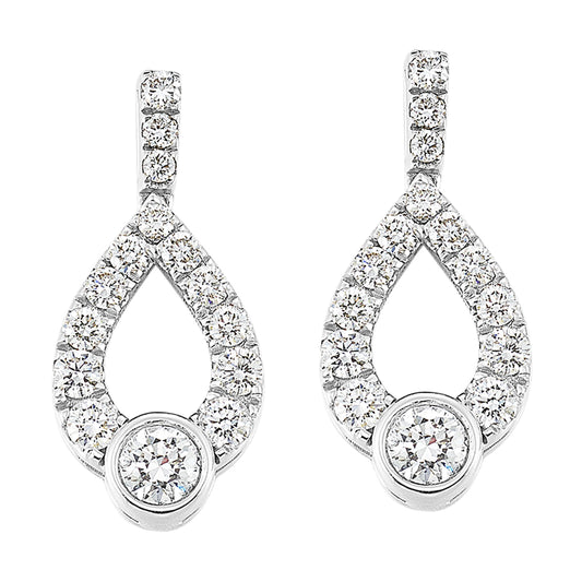 14Kt White Gold Diamond 1/2Ctw Earring