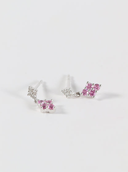 'Blush' - Pink Sapphire Studs