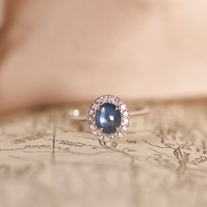 'Lune' Yogo Sapphire Ring - KE Design