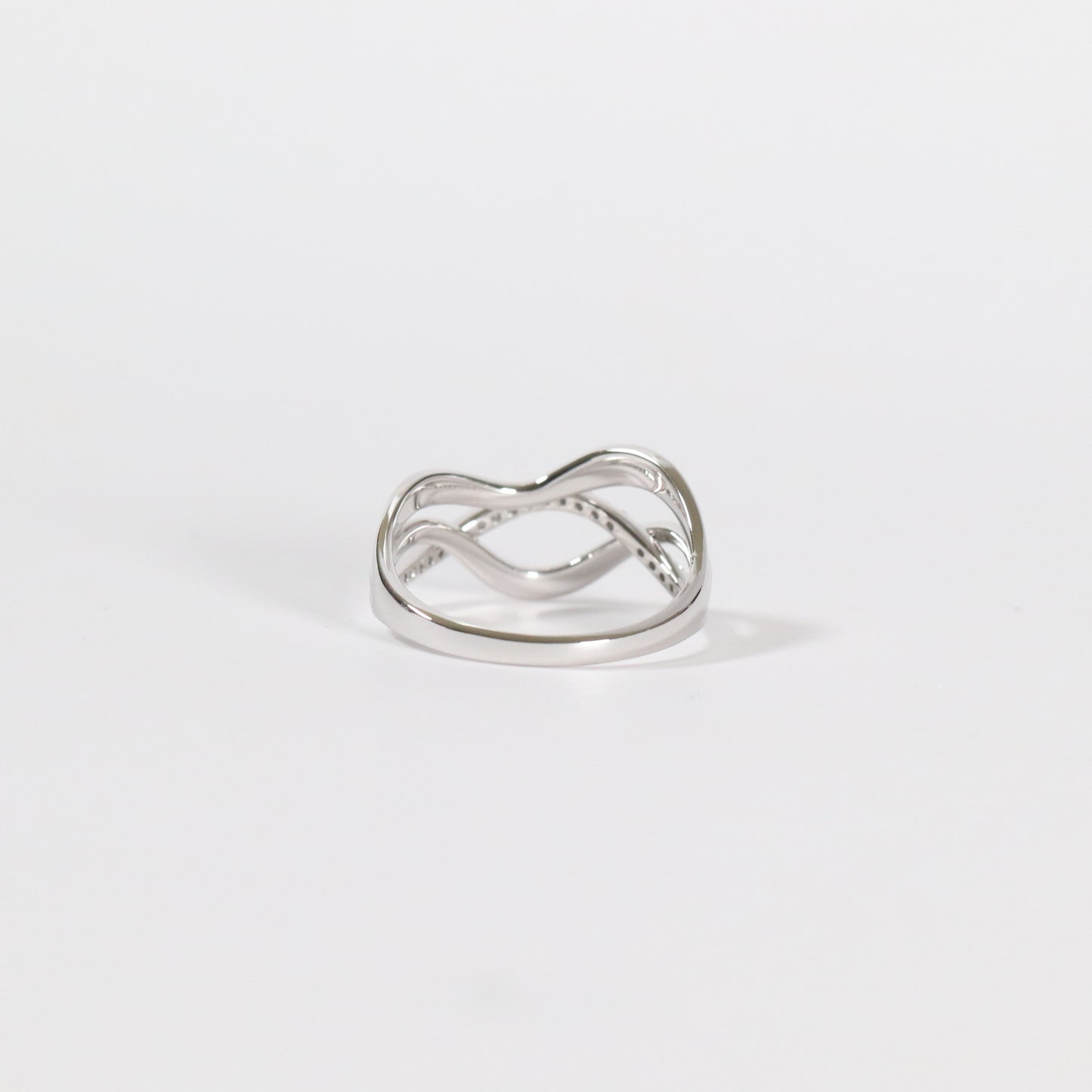 White Gold Swirl Ring