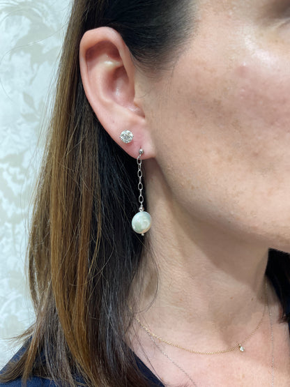 Pearl Coin Earrings