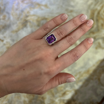 Amethyst Cocktail Ring