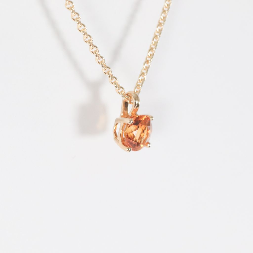 Citrine Solitaire Necklace