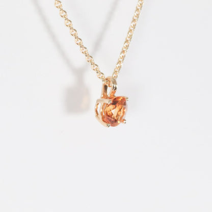 Citrine Solitaire Necklace