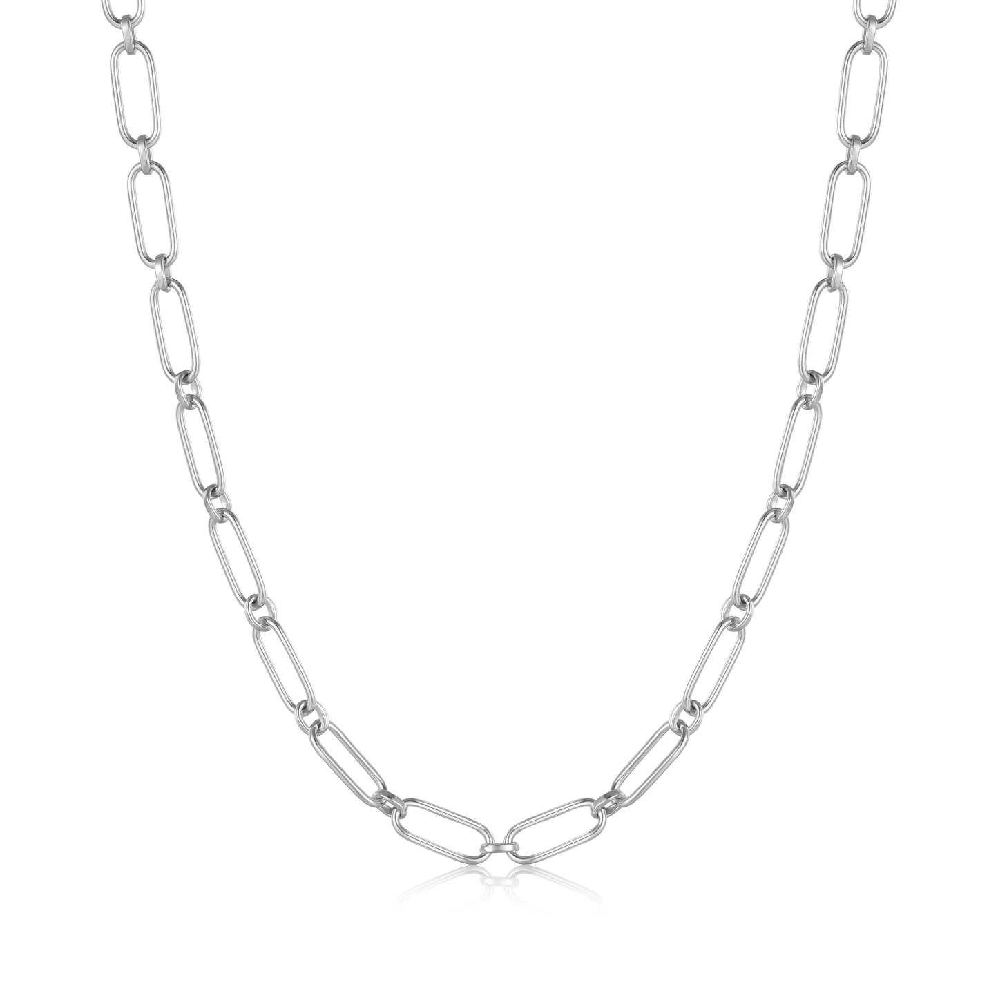 Bold Silver Connect Chunky Link Chain Necklace