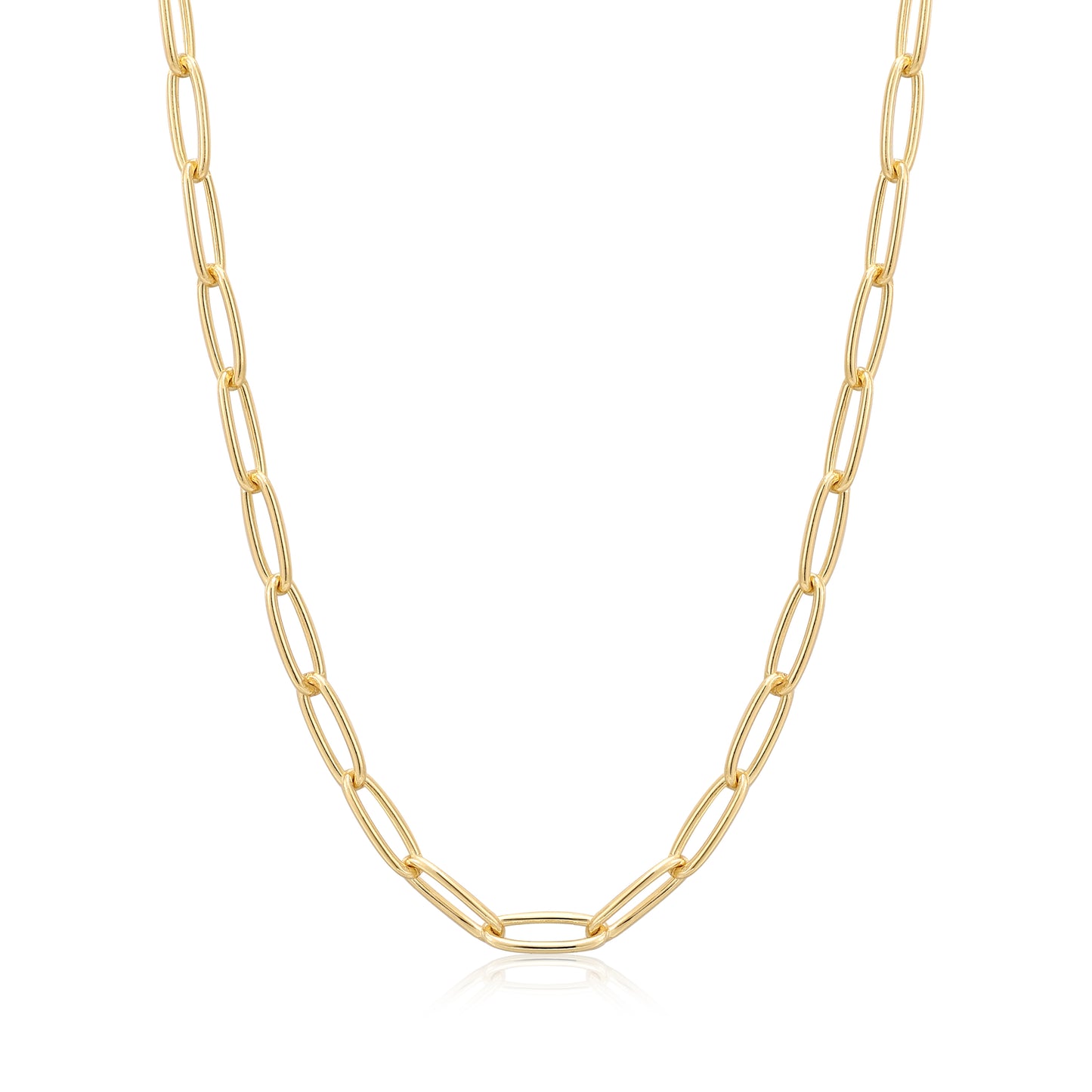 Bold Gold Paperclip Chain Necklace