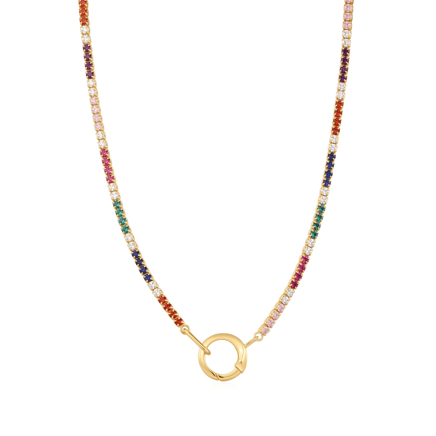 Gold Rainbow Chain Connector/Charm Holder Necklace