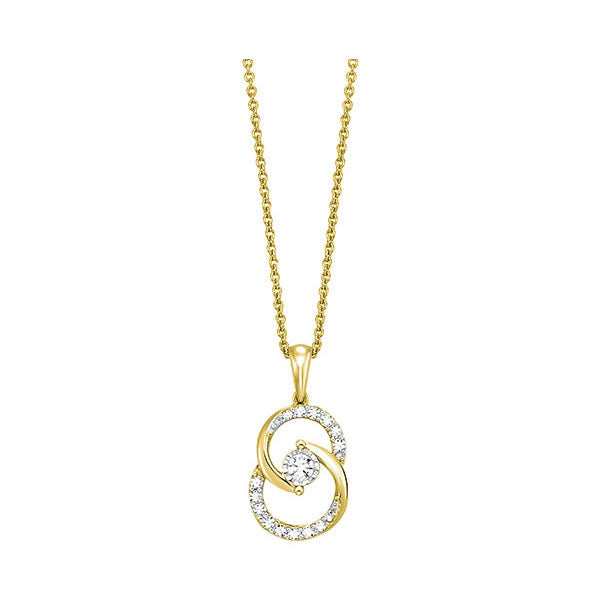 10Kt Yellow Gold Diamond 1/4Ctw Pendant