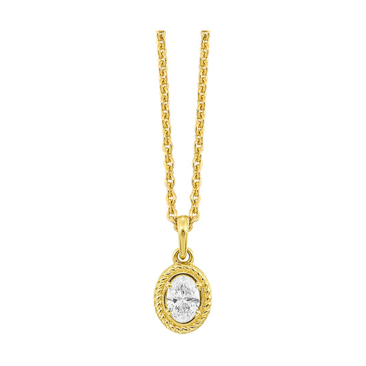 14Kt Yellow Gold Diamond 1/3Ctw Pendant