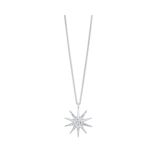 Silver Diamond 1/10Ctw Pendant