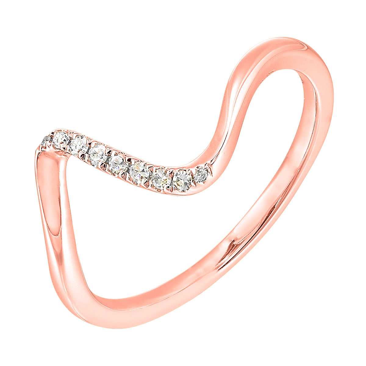 10Kt Rose Gold Diamond 1/20Ctw Ring