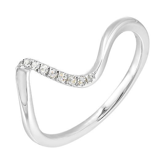 10Kt White Gold Diamond 1/20Ctw Ring