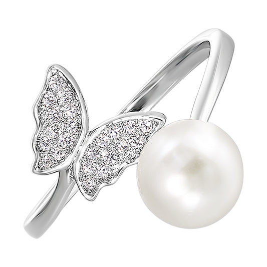 Silver Pearl Ring