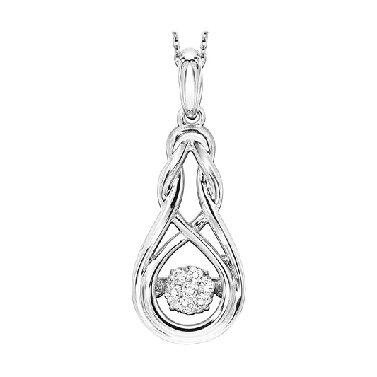 Silver Diamond 1/10Ctw Pendant