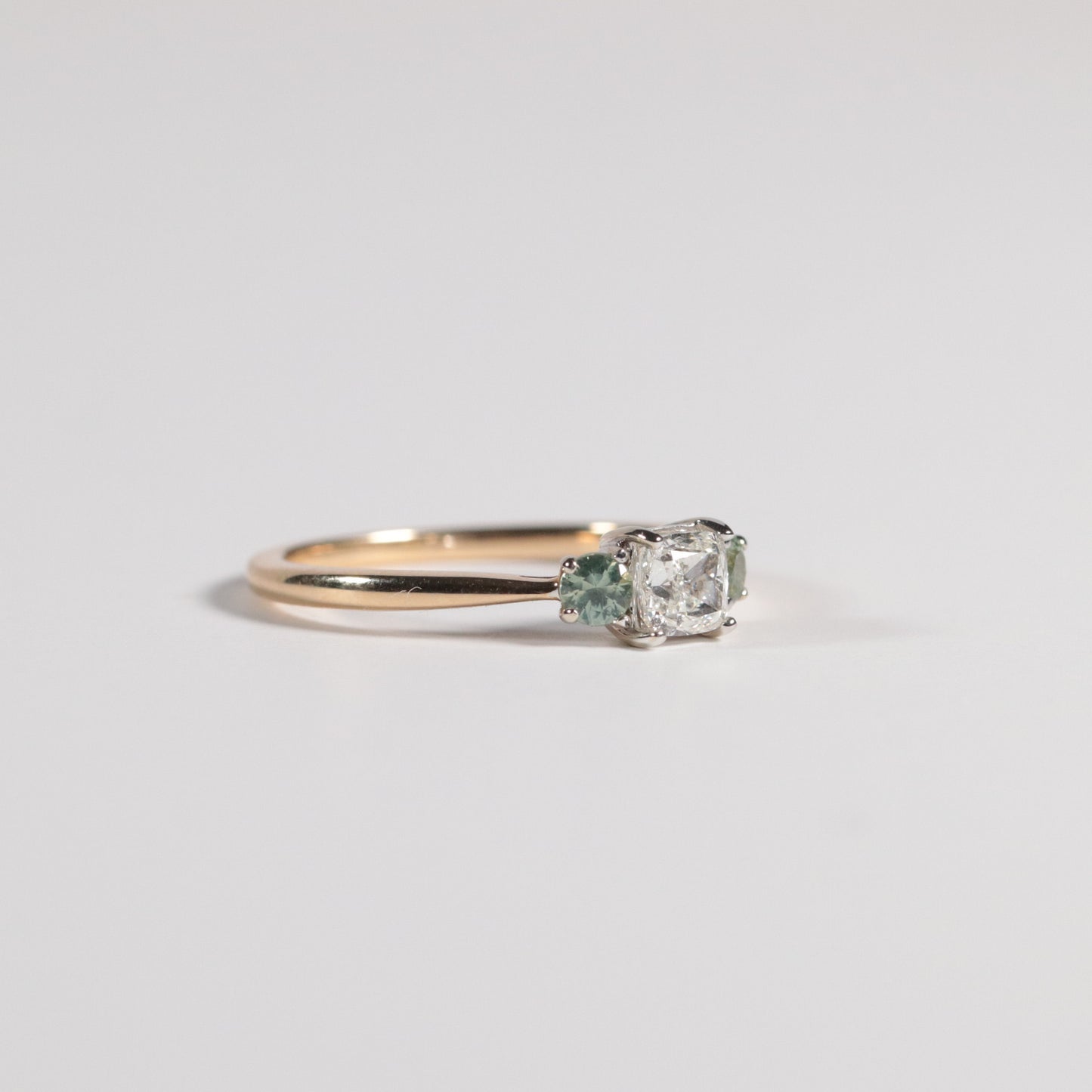 'Kennedy' Diamond + Montana Sapphire Ring