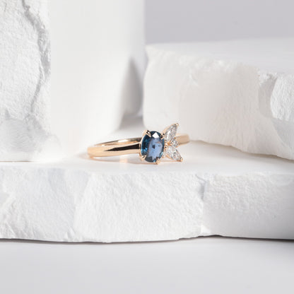 'Cynthia' Yogo Sapphire Ring - KE Design