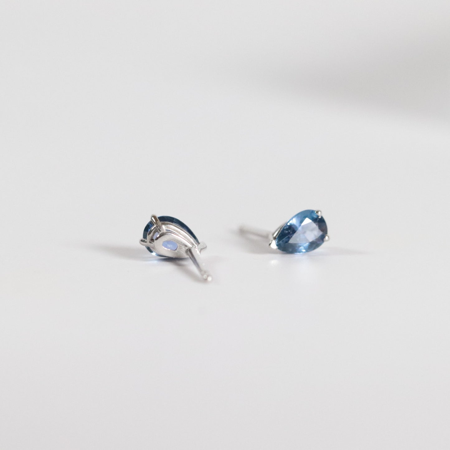 Pear Shape Yogo Sapphire Earrings