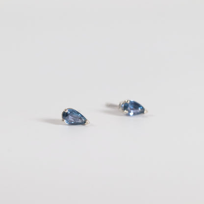 Pear Shape Yogo Sapphire Earrings