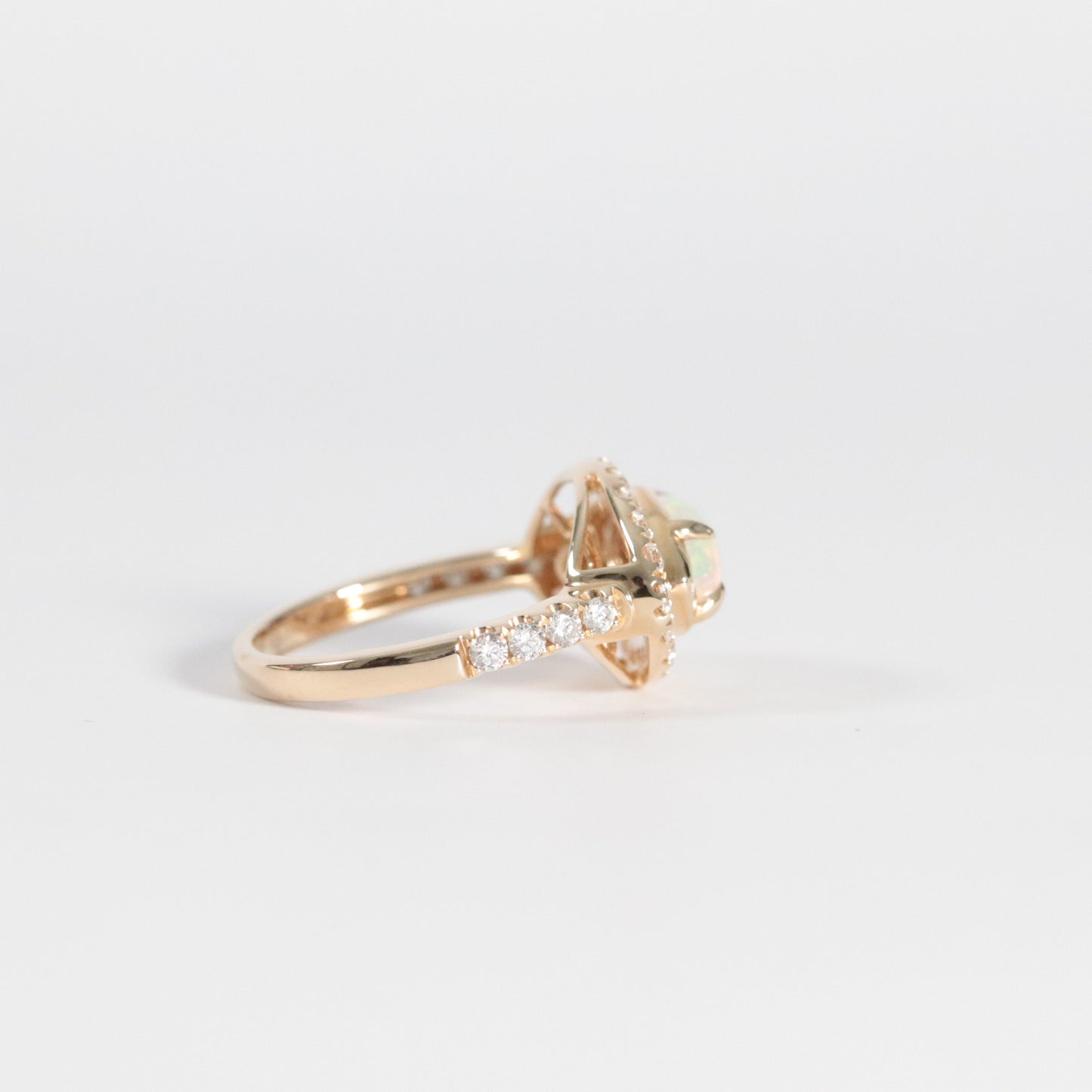 Marquise Opal + Diamond Ring