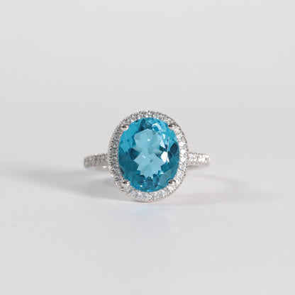 Blue Topaz Cocktail Ring