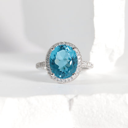 Blue Topaz Cocktail Ring