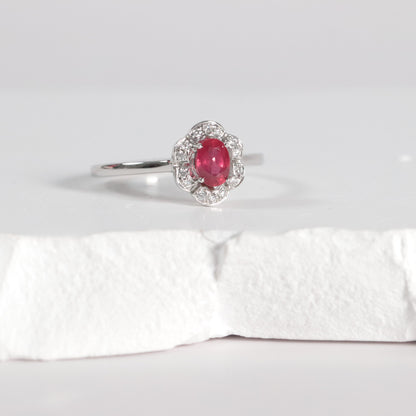 Ruby + Diamond Ring