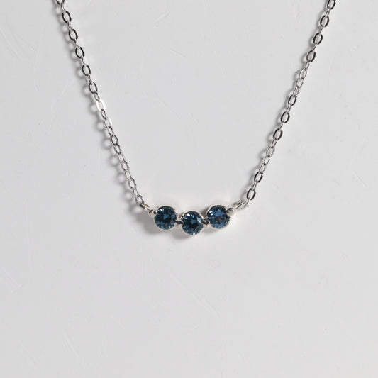 Yogo Sapphire Trio Necklace