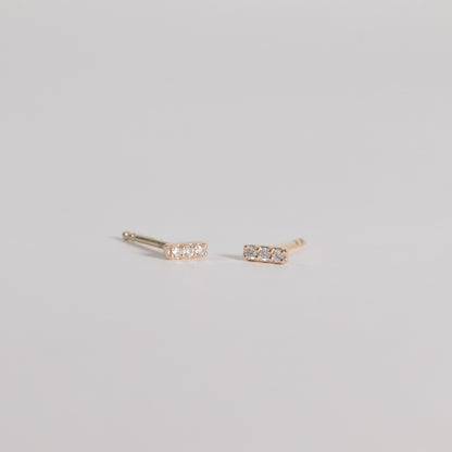 Petite Lab Grown Diamond Bar Studs