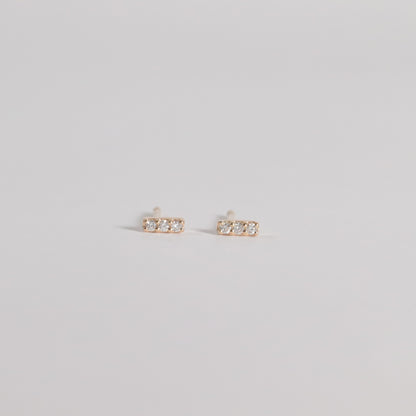 Petite Lab Grown Diamond Bar Studs