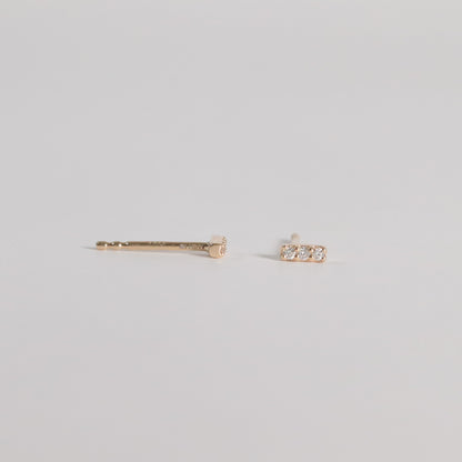 Petite Lab Grown Diamond Bar Studs