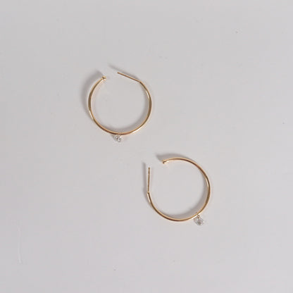 Dashing Diamonds Medium Hoop Earrings Preorder