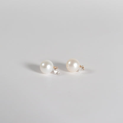 Dashing Diamond + Pearl Earrings