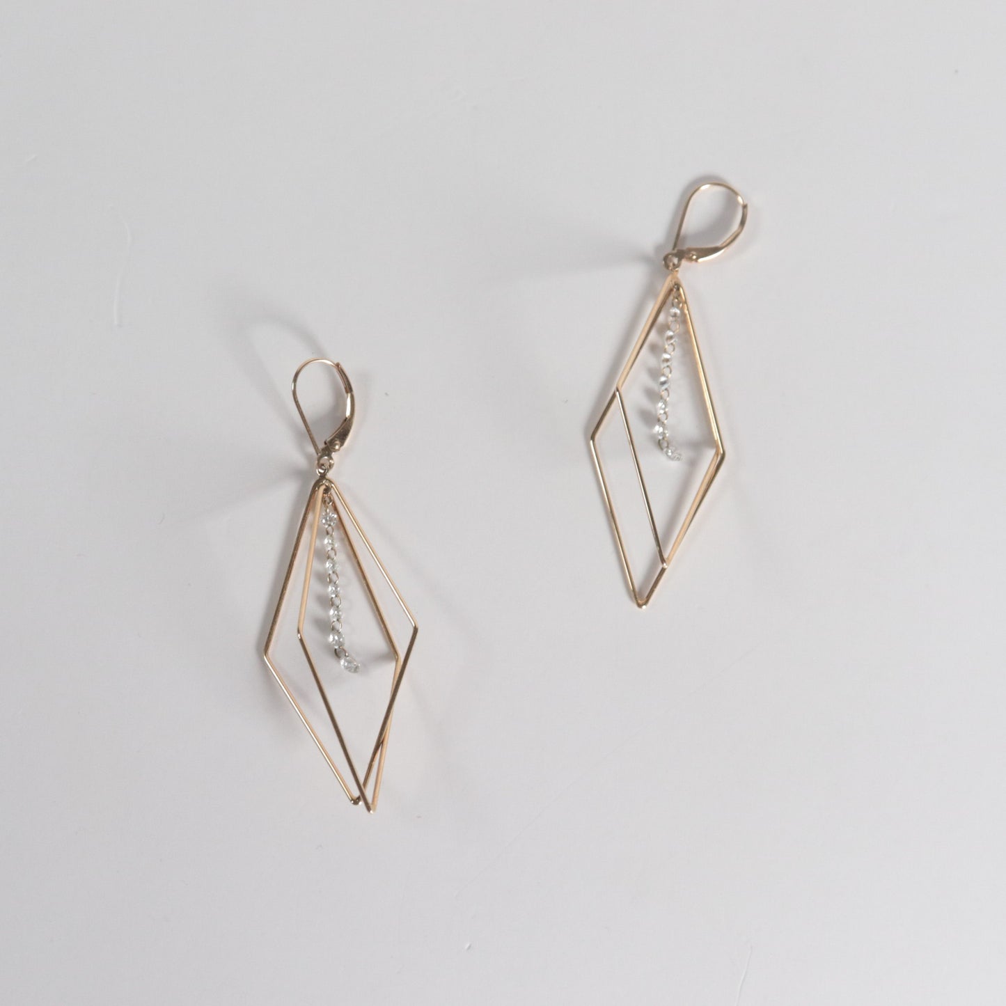 Dashing Diamonds Geometric Cage Earrings