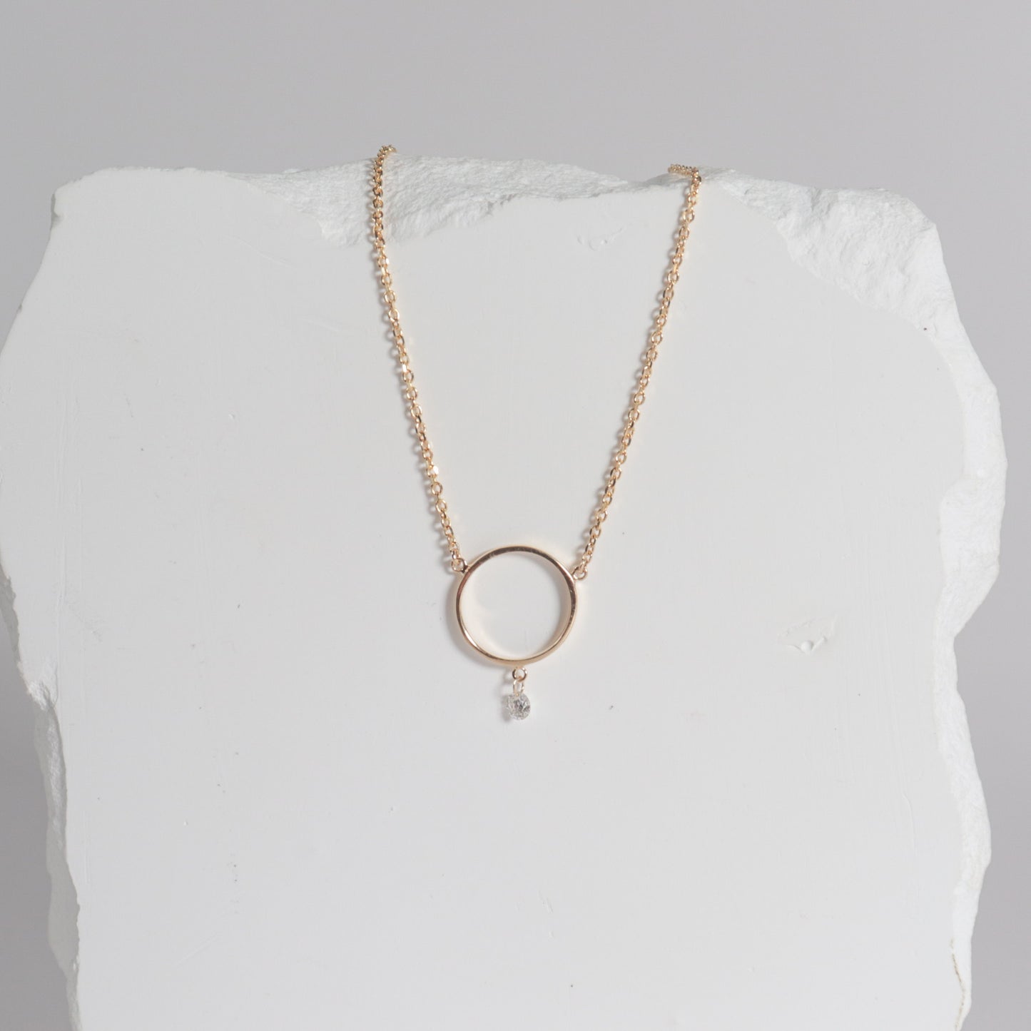 Dashing Diamonds Open Circle Necklace