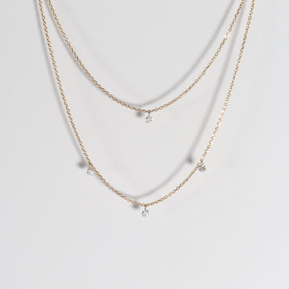 Dashing Diamonds Double Layer Necklace