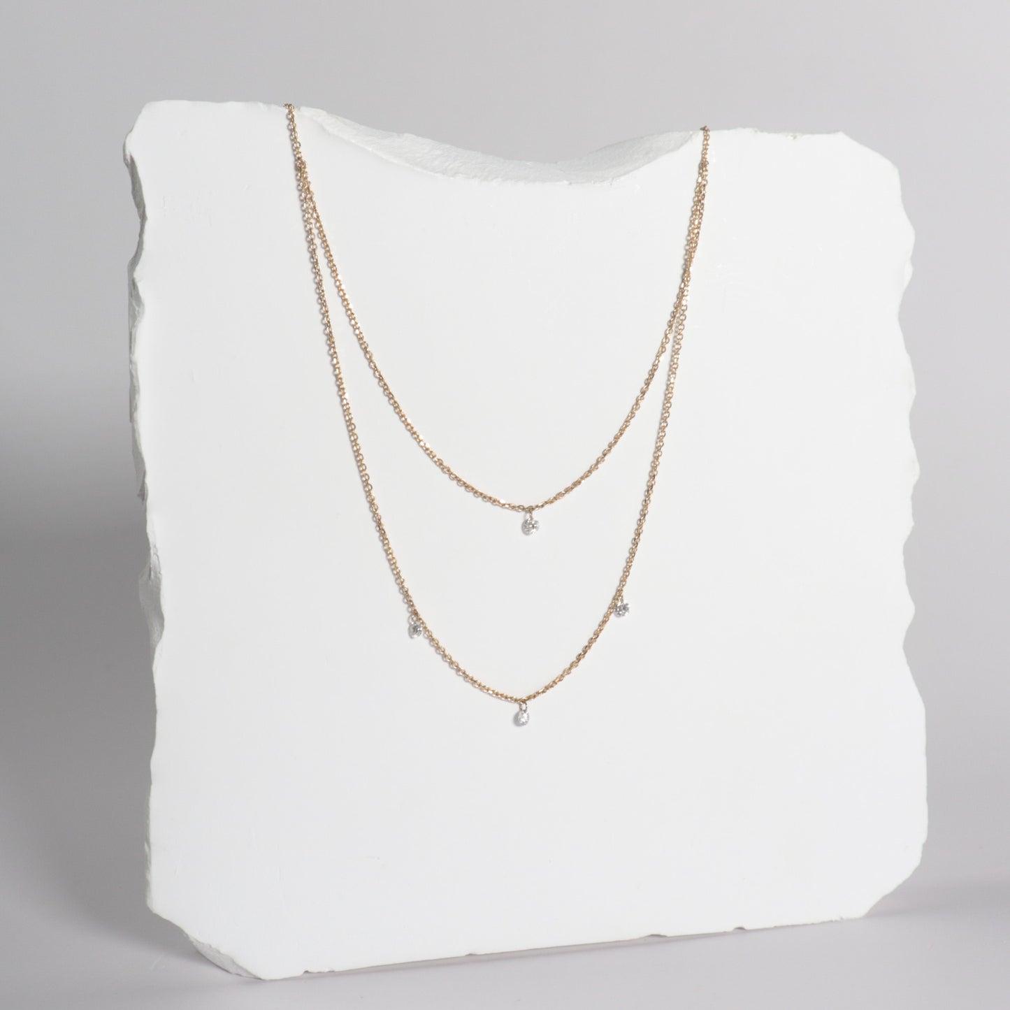 Dashing Diamonds Double Layer Necklace